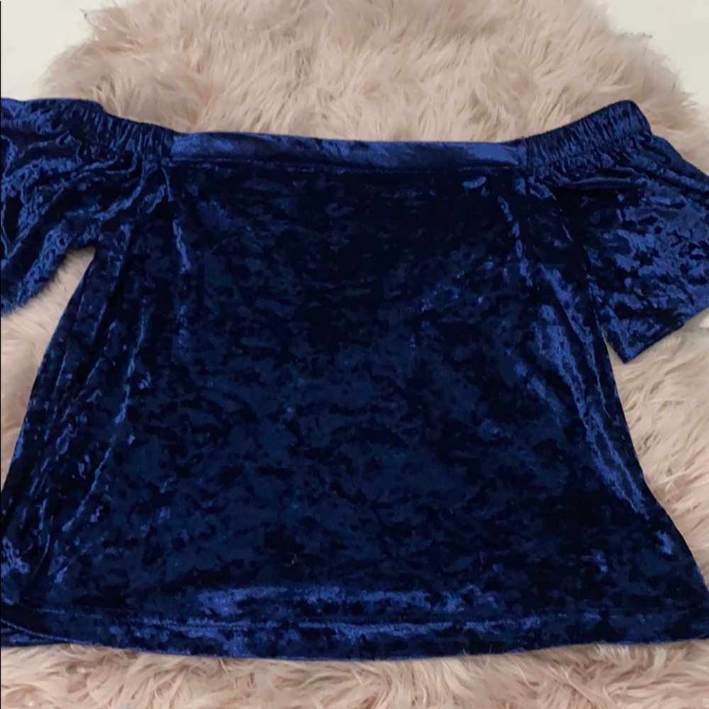 Blue velvet Blouse
